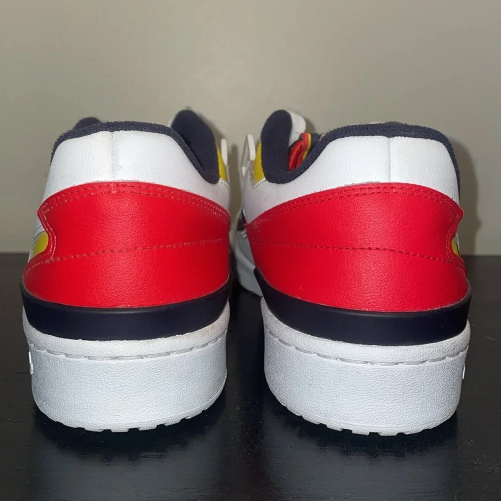Adidas Low Legend Ink Red. Size 10.5.  Leather.‎ Red, Blue, White, Yellow.